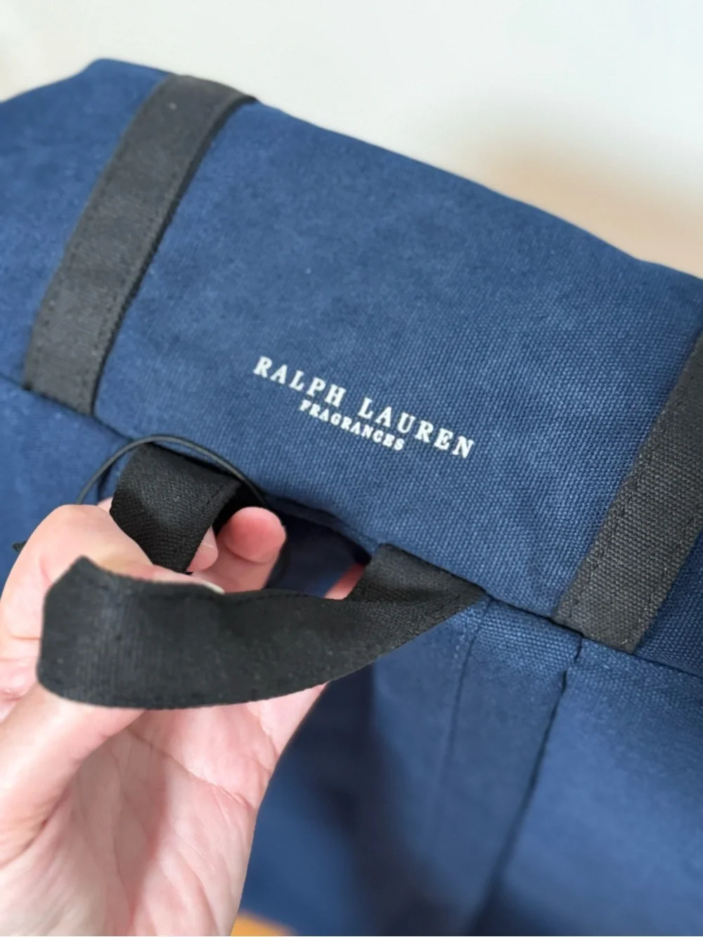 Navy Blue Ralph Lauren Fragrances Drawstring Backpack (NWOT) - Picture 7 of 13